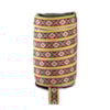Allmogeband 025 18mm ruta röd beige gul svart