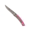Dozorme Fällbar kniv rostfri rosa med bling med bältesclip xxcm